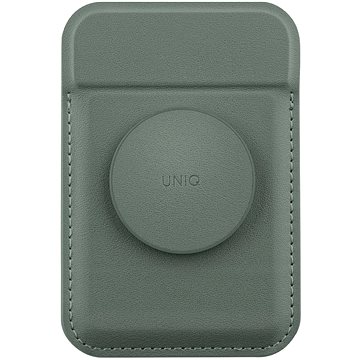 UNIQ FLIXA MAGNETIC CARD HOLDER & POP-OUT GRIP STAND | GREEN